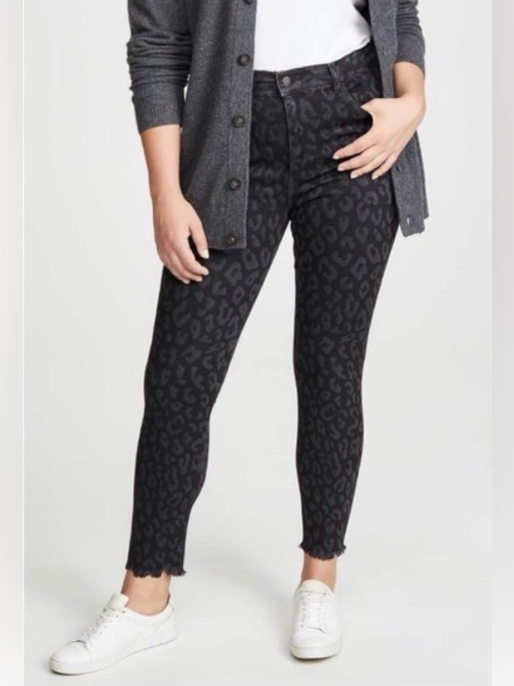 DL1961 PREMIUM DENIM NWT Leopard Print Farrow High-Rise Ankle Skinny Jeans 27